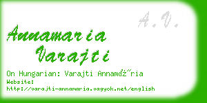 annamaria varajti business card